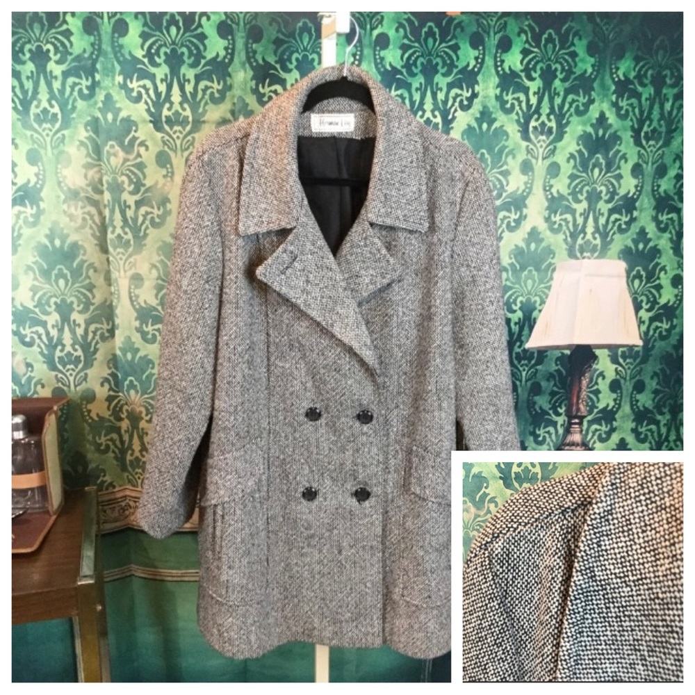 SOLD Vintage Herman Kay Wool Tweed Coat